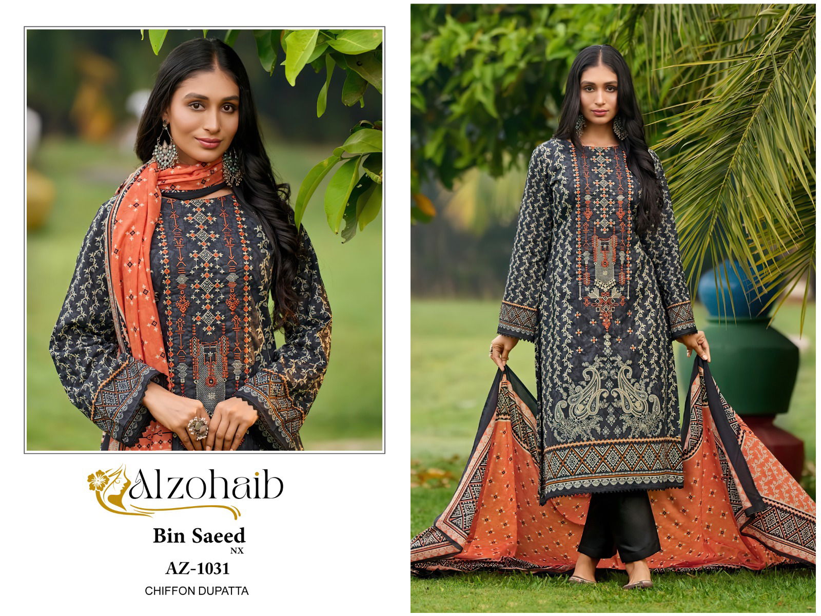 Bin Saeed Nx By Alzohaib Cotton Pakistani Salwar Suits Wholesale Online
